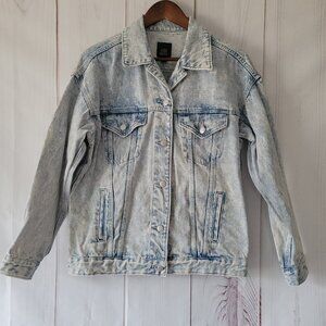 Wild Fable Vintage Women’s XS 100% Cotton Classic Denim Jean Jacket, Pockets,